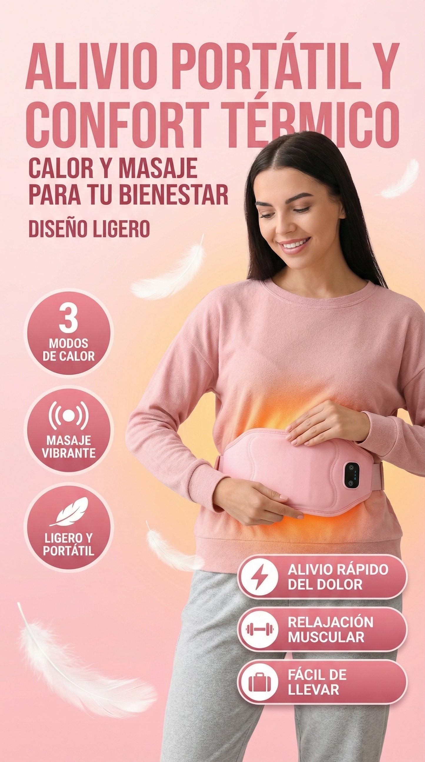 Cinturón térmico para cólicos menstruales